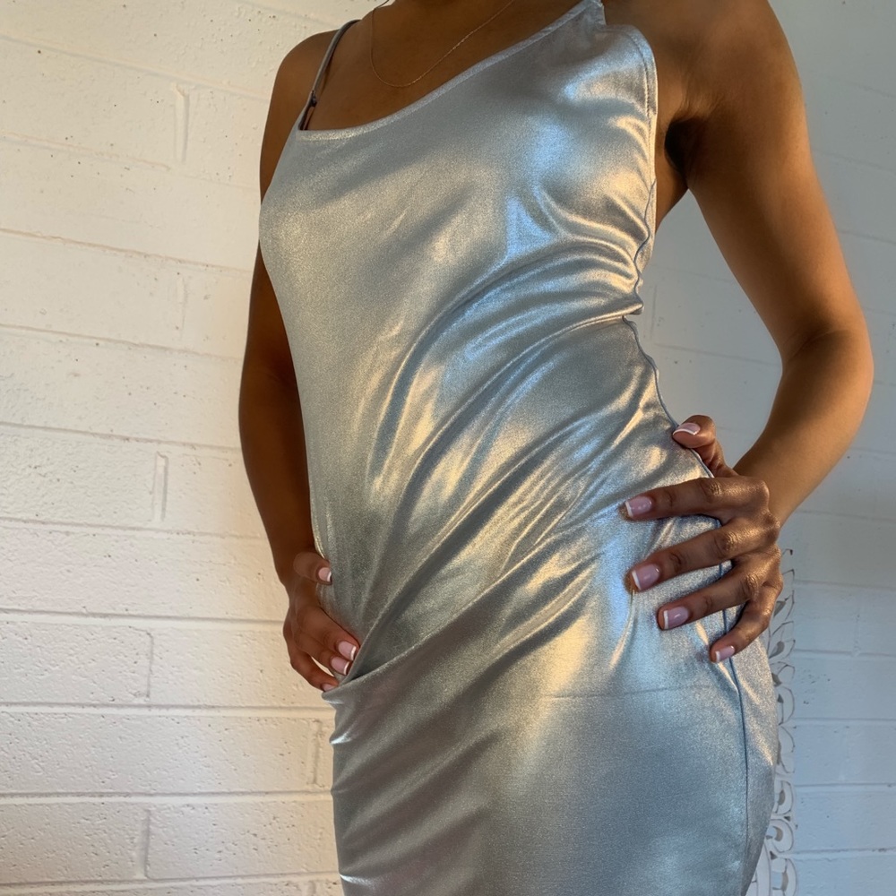 metallic slip dress ❤️